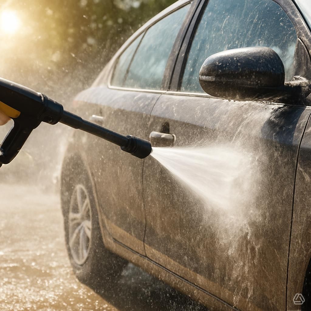 Pressure Washer in Action